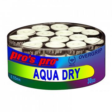 Pro's Pro Aqua Dry Overgrip White 30 szt.